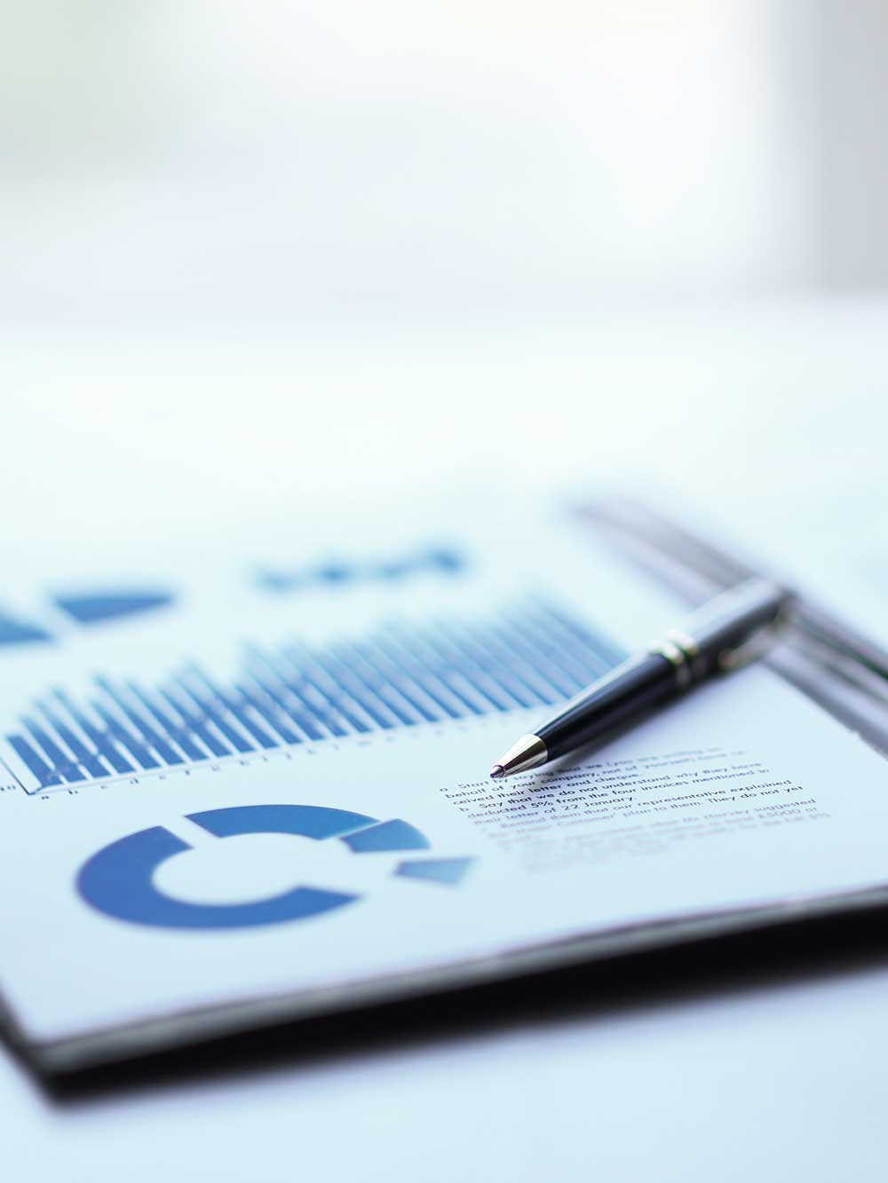 close up of financial data